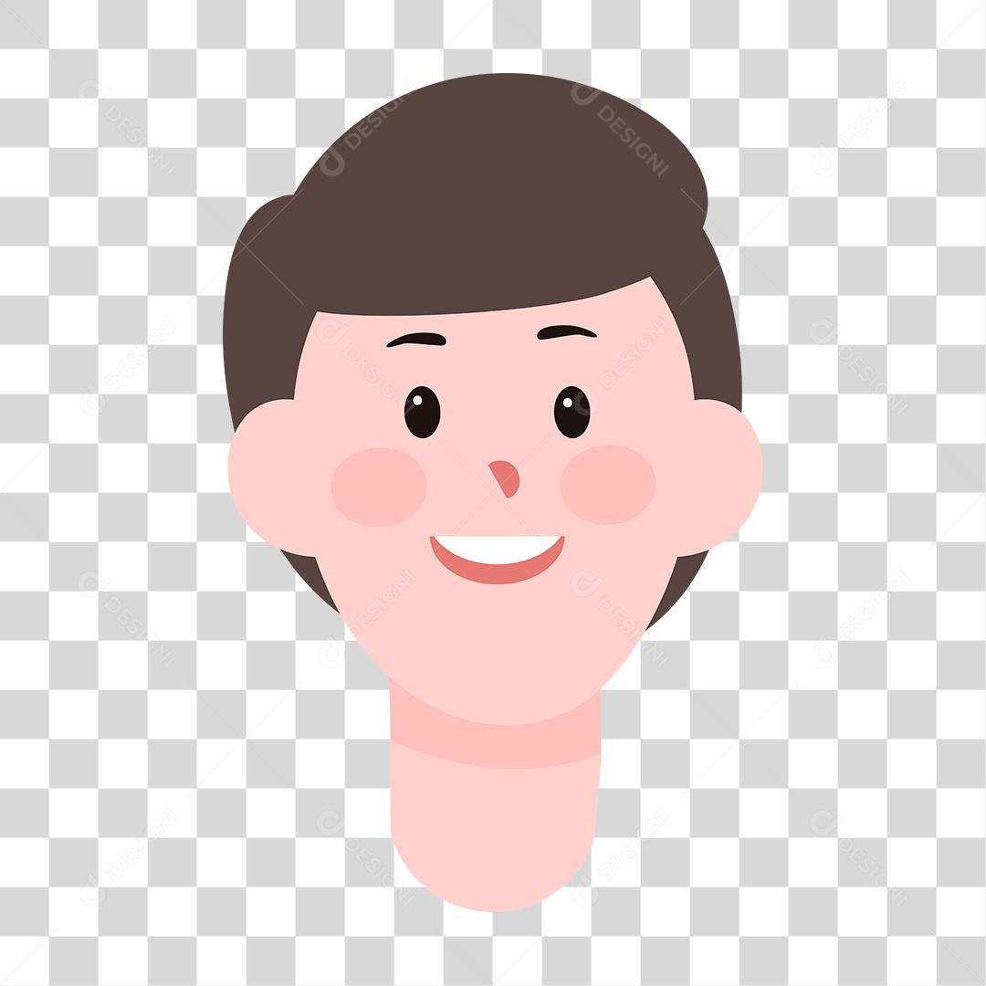 Desenho de um rosto masculino com expressões