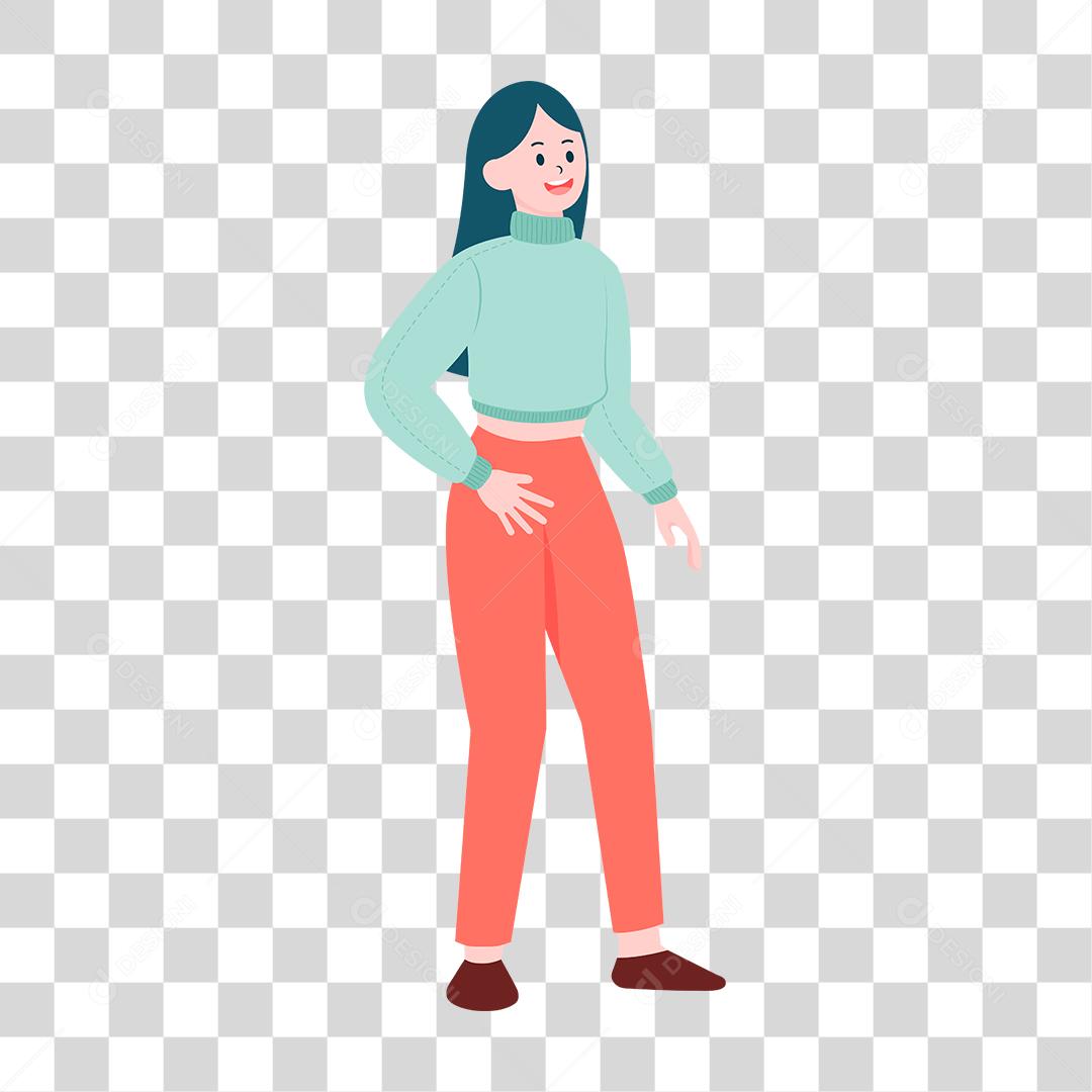 Desenho de uma mulher jovem