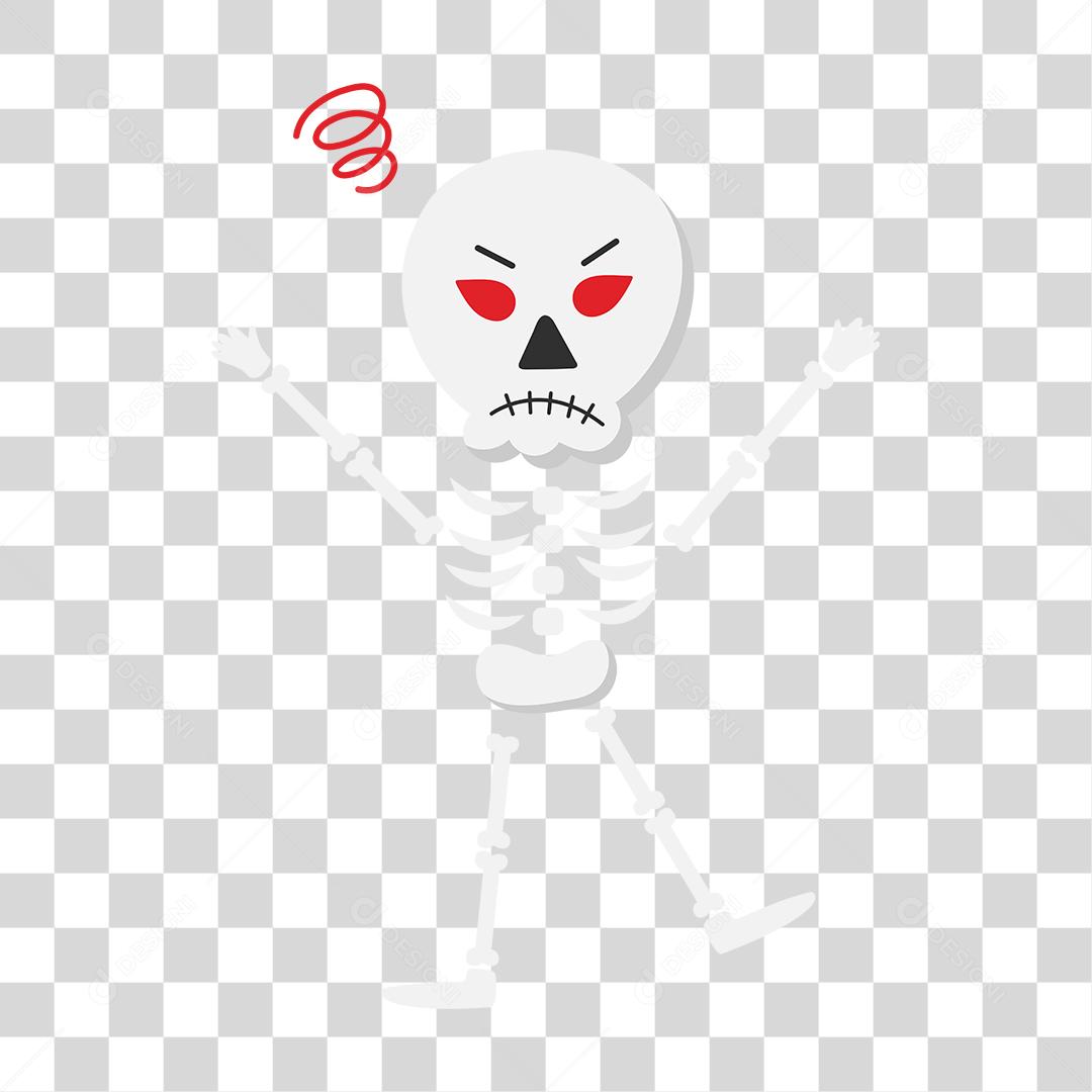 Desenho de esqueleto dia das bruxas halloween