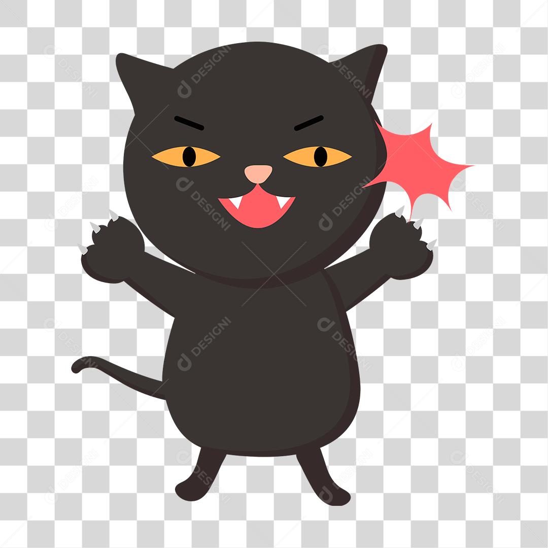 Desenho de gato dia das bruxas