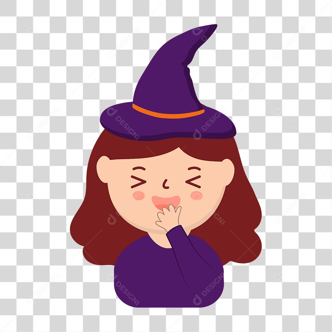 Desenho de mulher fantasiada dia das bruxas