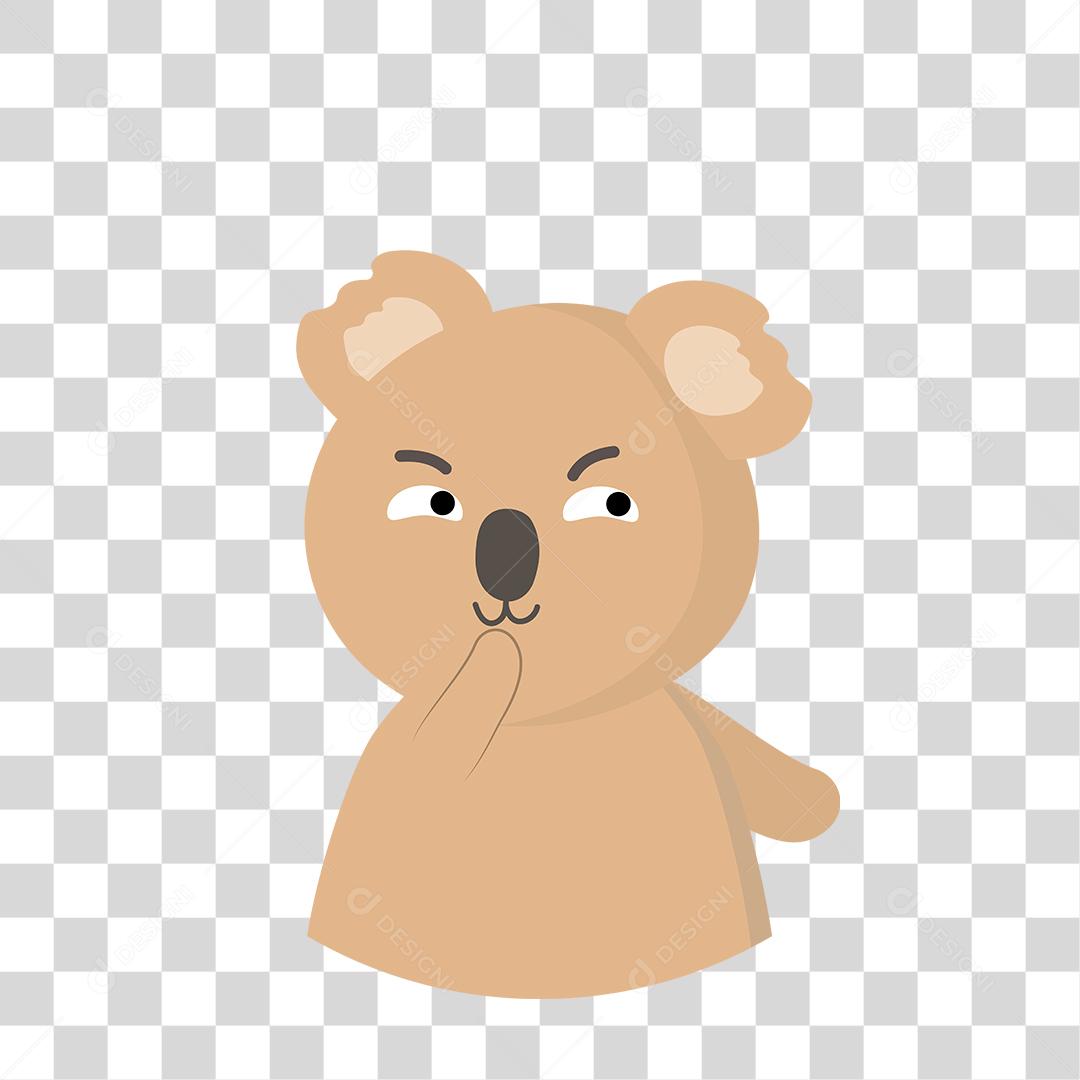 Desenho de um coala fofo