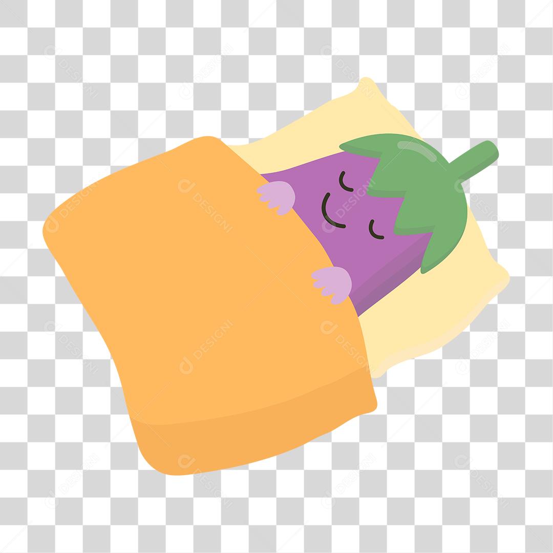 Desenho de verduras dormindo