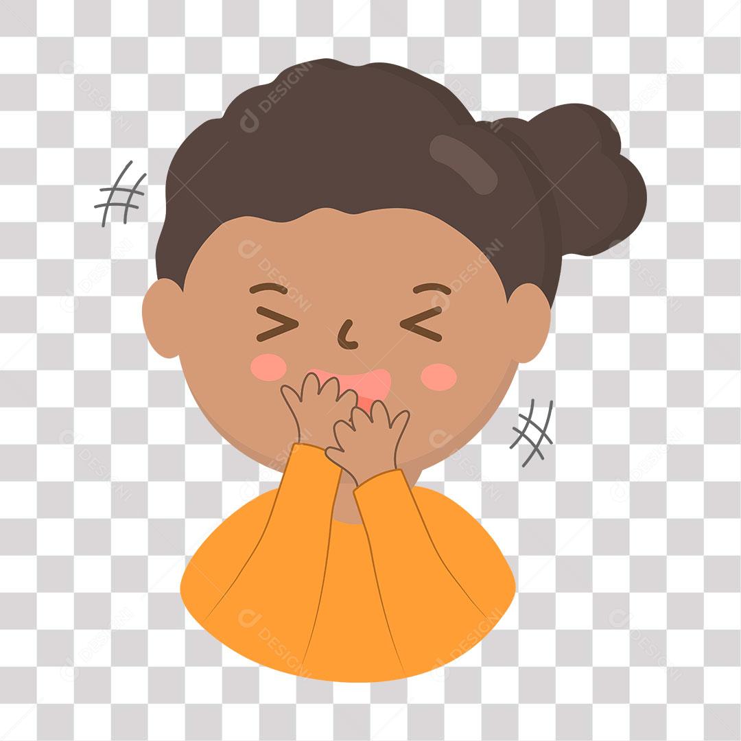 desenho de menina espirrando