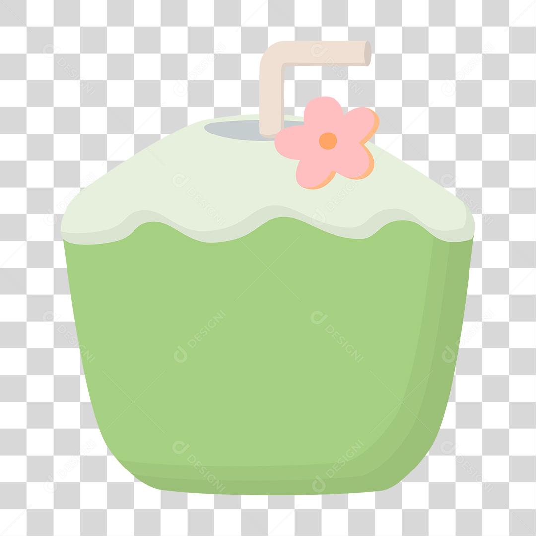 Desenho de coco agua bebida