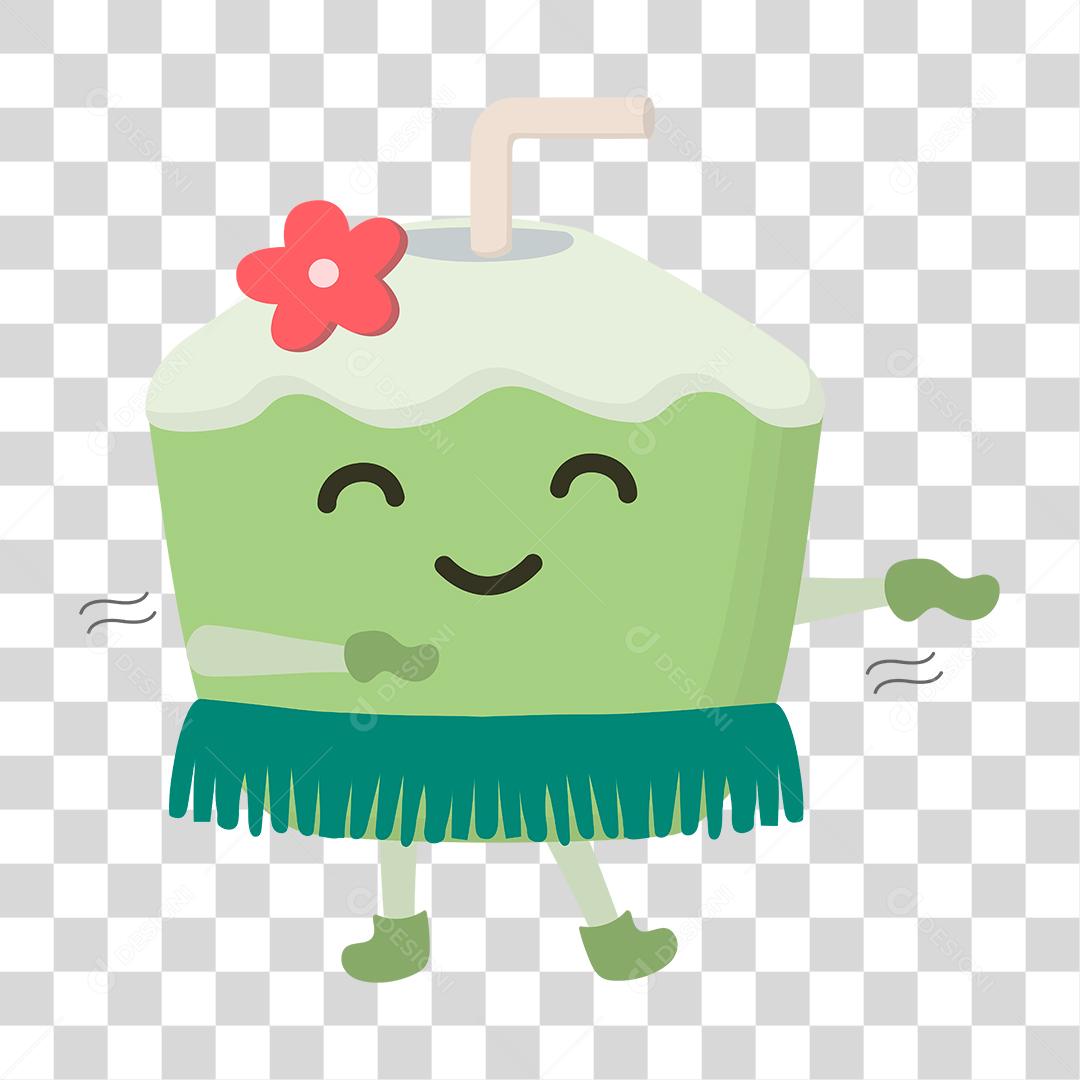 Desenho de coco fofinho