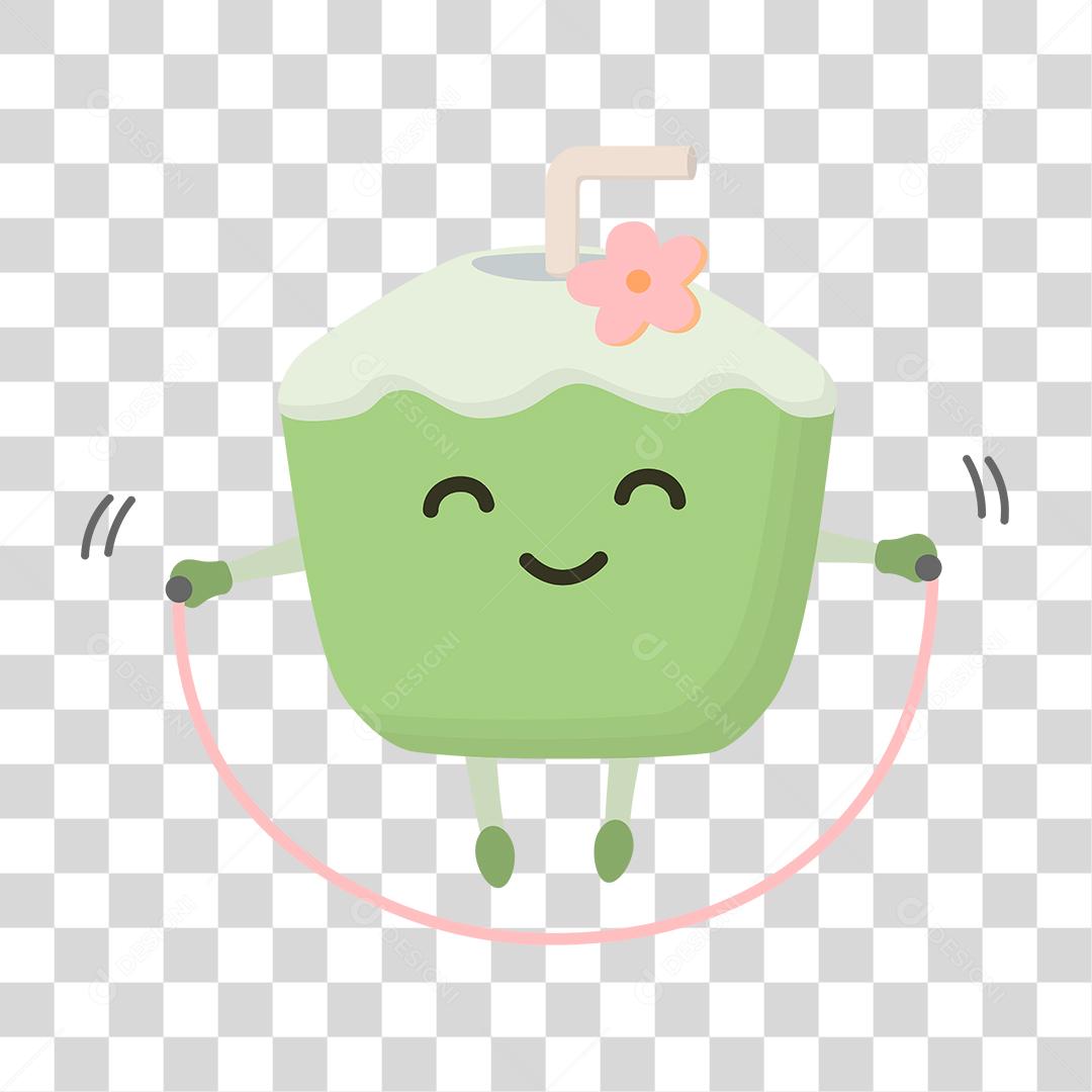 Desenho de coco fofinho