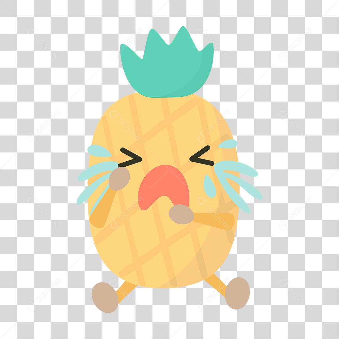 Desenho de abacaxi comida fruta fofinho