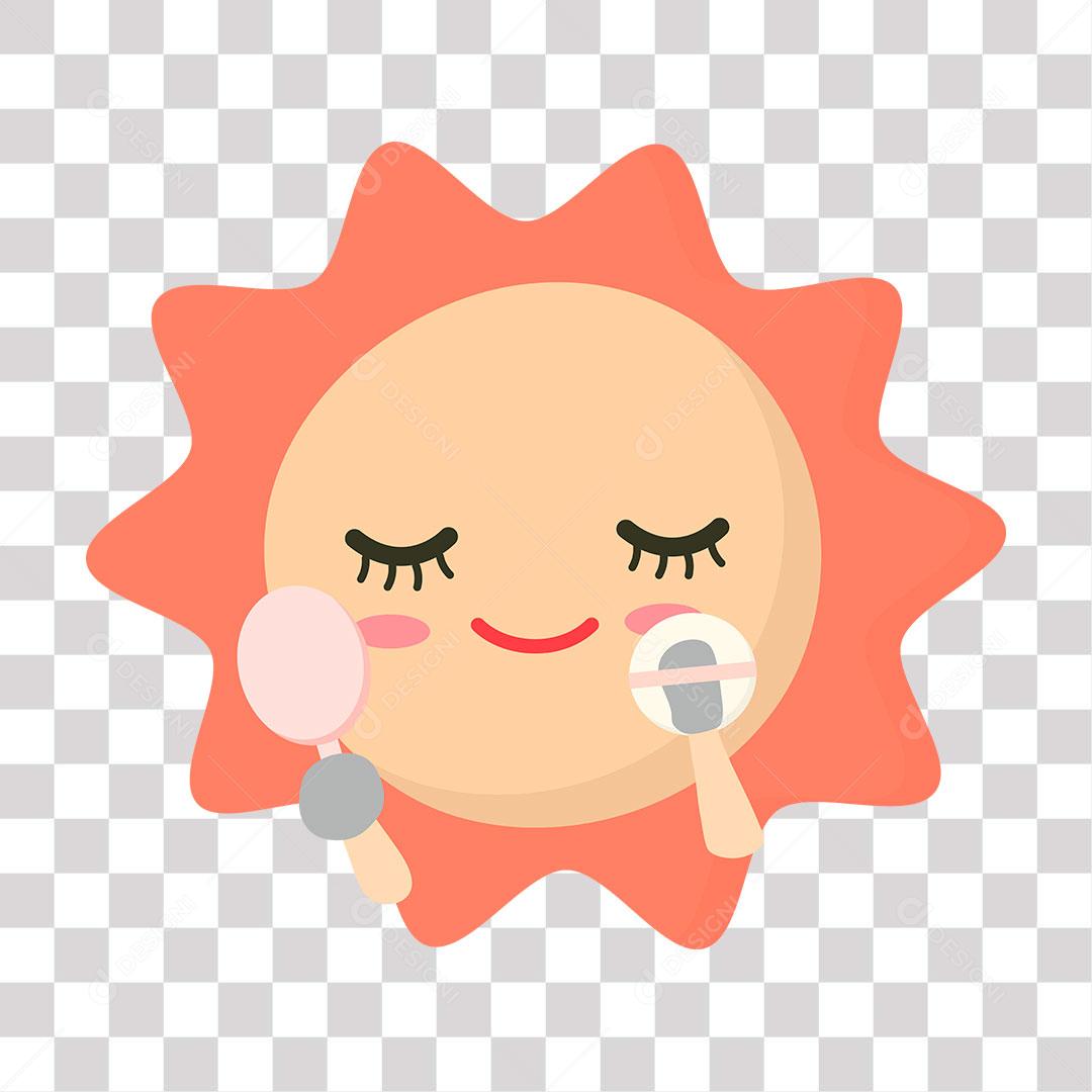 desenho de emoji de sol  se arrumado