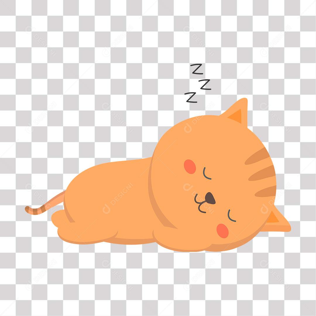 desenho de emoji de gatinho dormindo