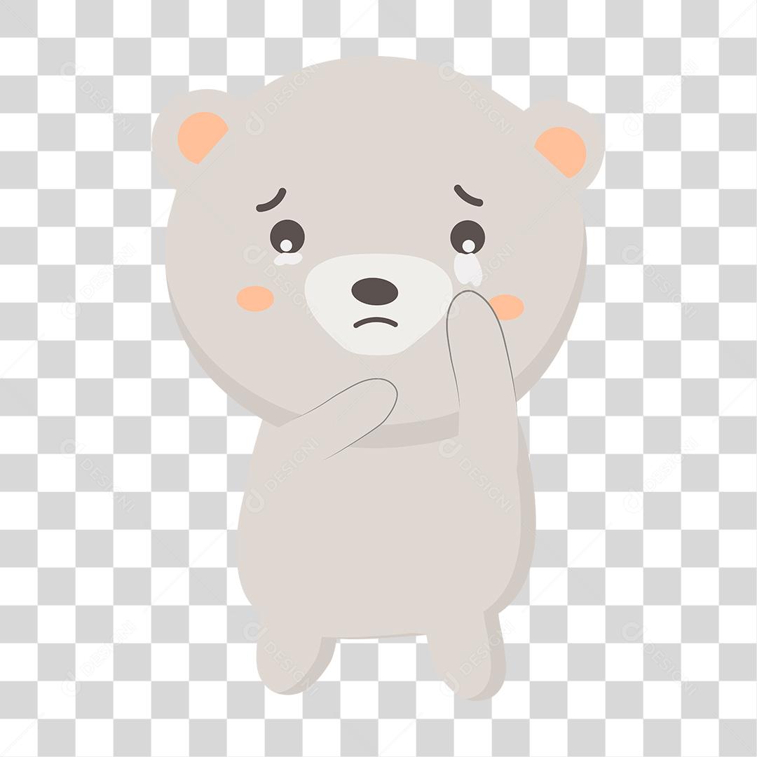 Desenho de um ursinho com expressões