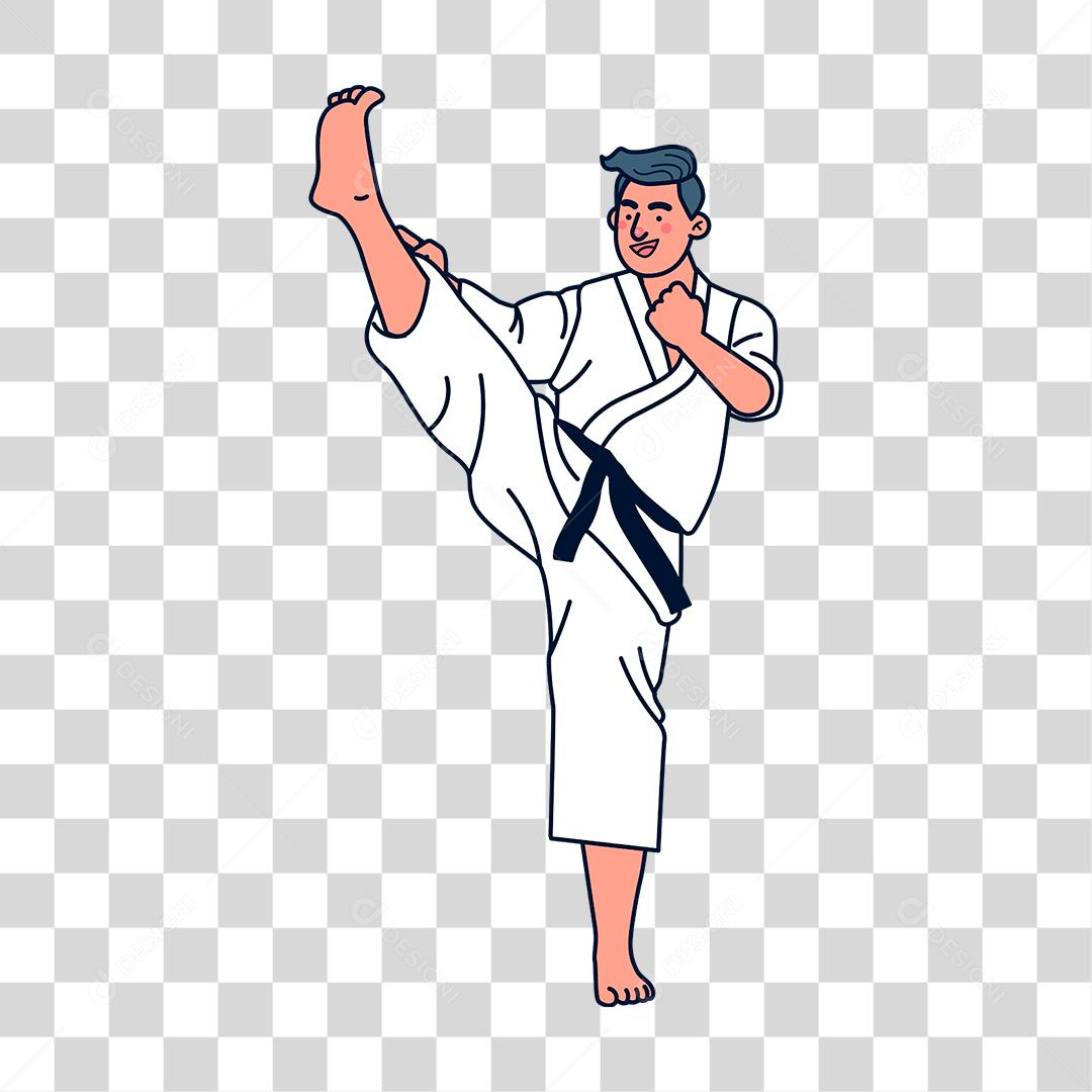 Desenho de homem lutador