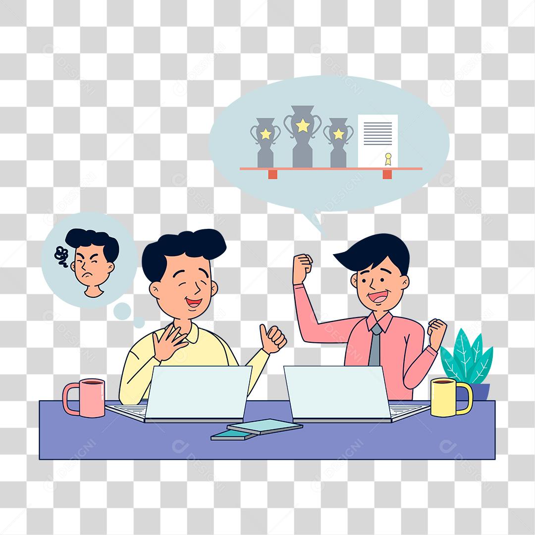 Desenho de amigos de trabalho