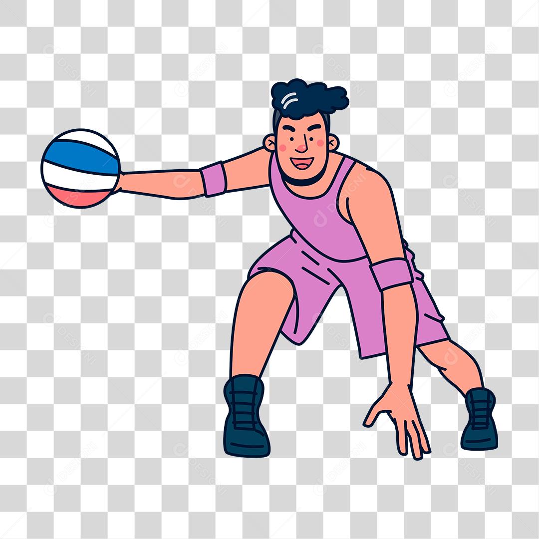 Desenho de homem praticando esporte