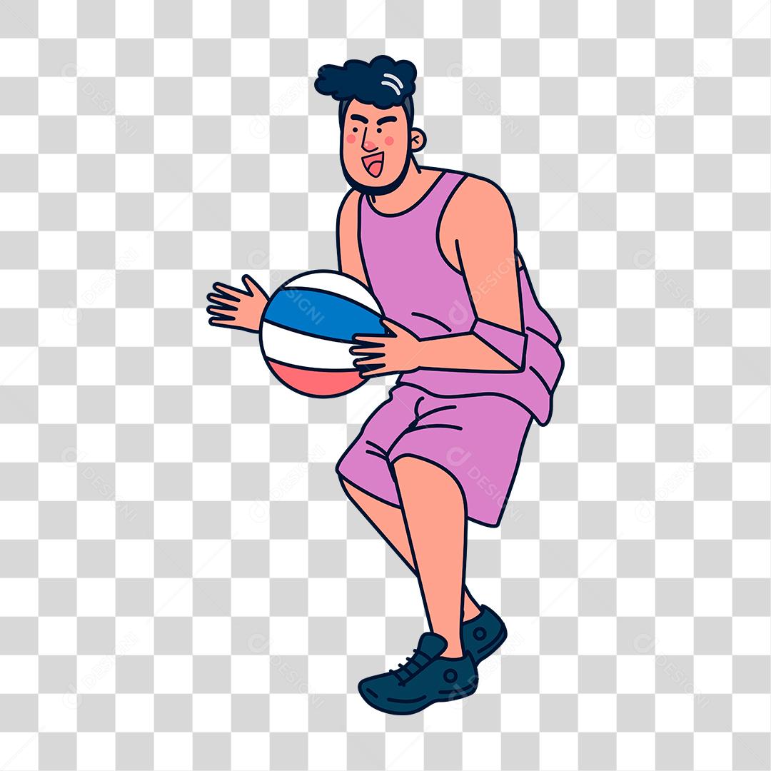 Desenho de homem praticando esporte