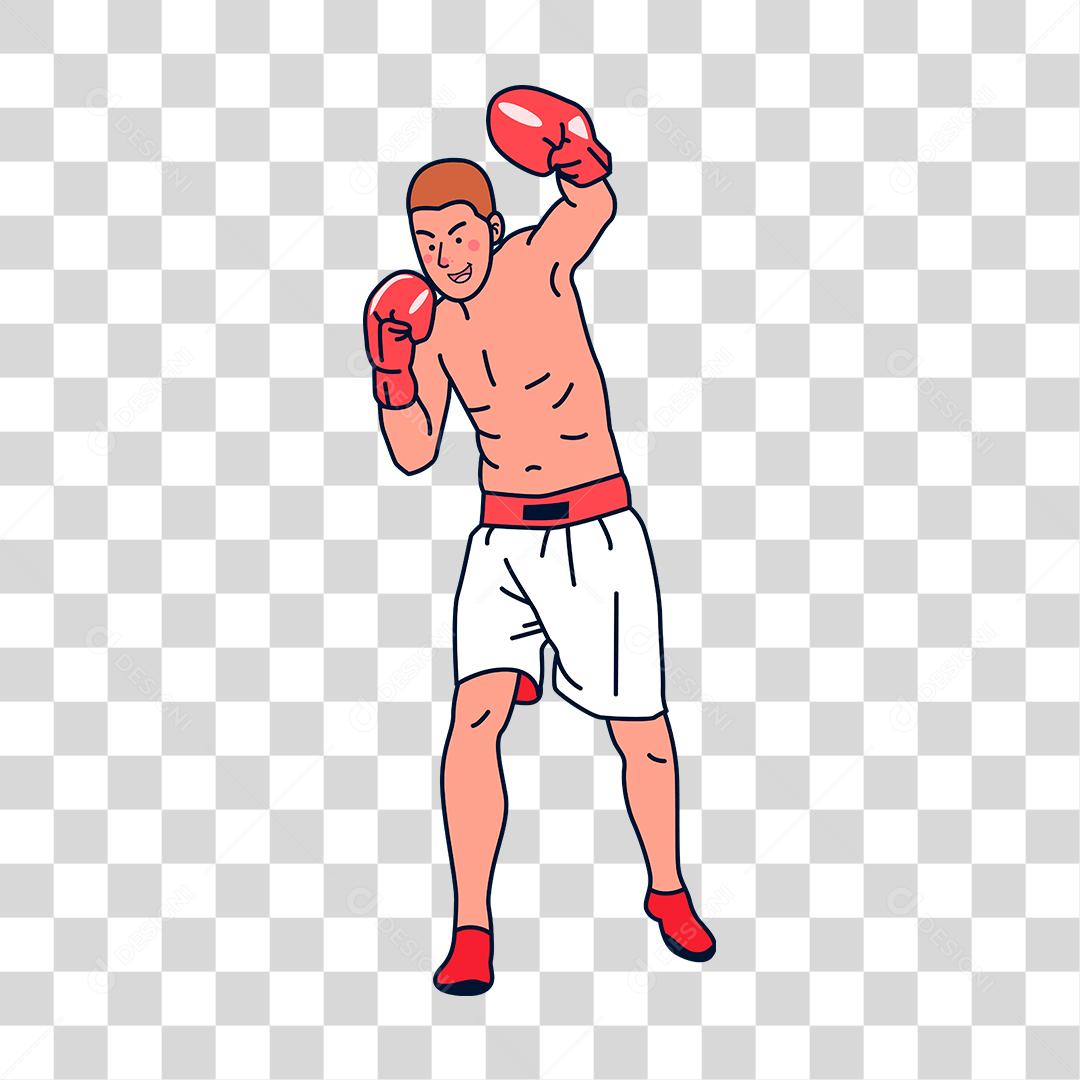 Desenho de homem lutador