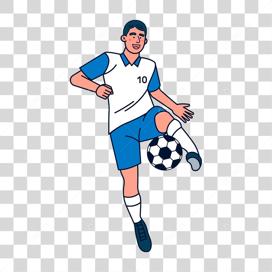 Soccer ball player man cartoon
