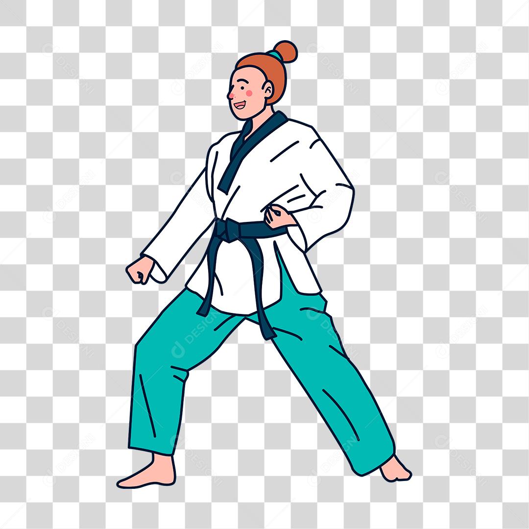 Desenho de mulher lutadora