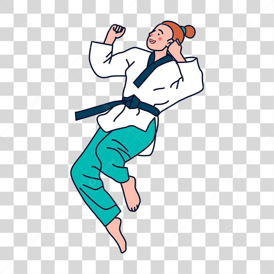 Desenho de mulher lutadora