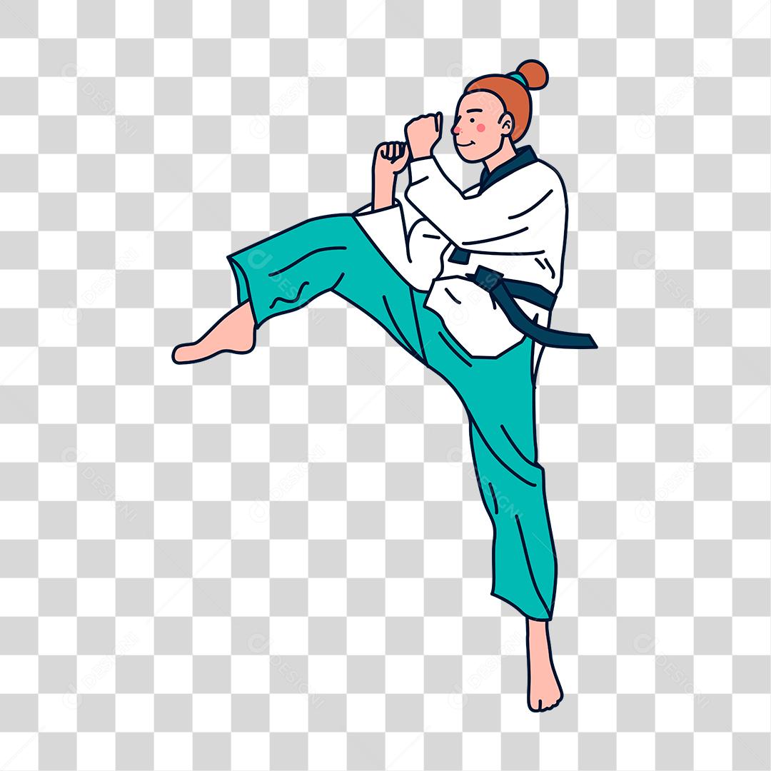 Desenho de mulher lutadora