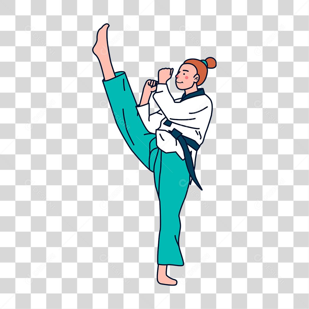 Desenho de mulher lutadora