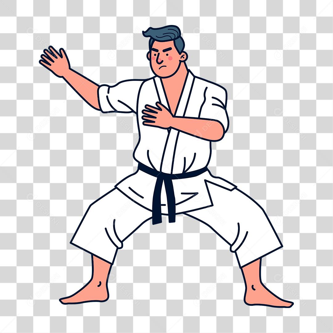 Desenho de homem lutador