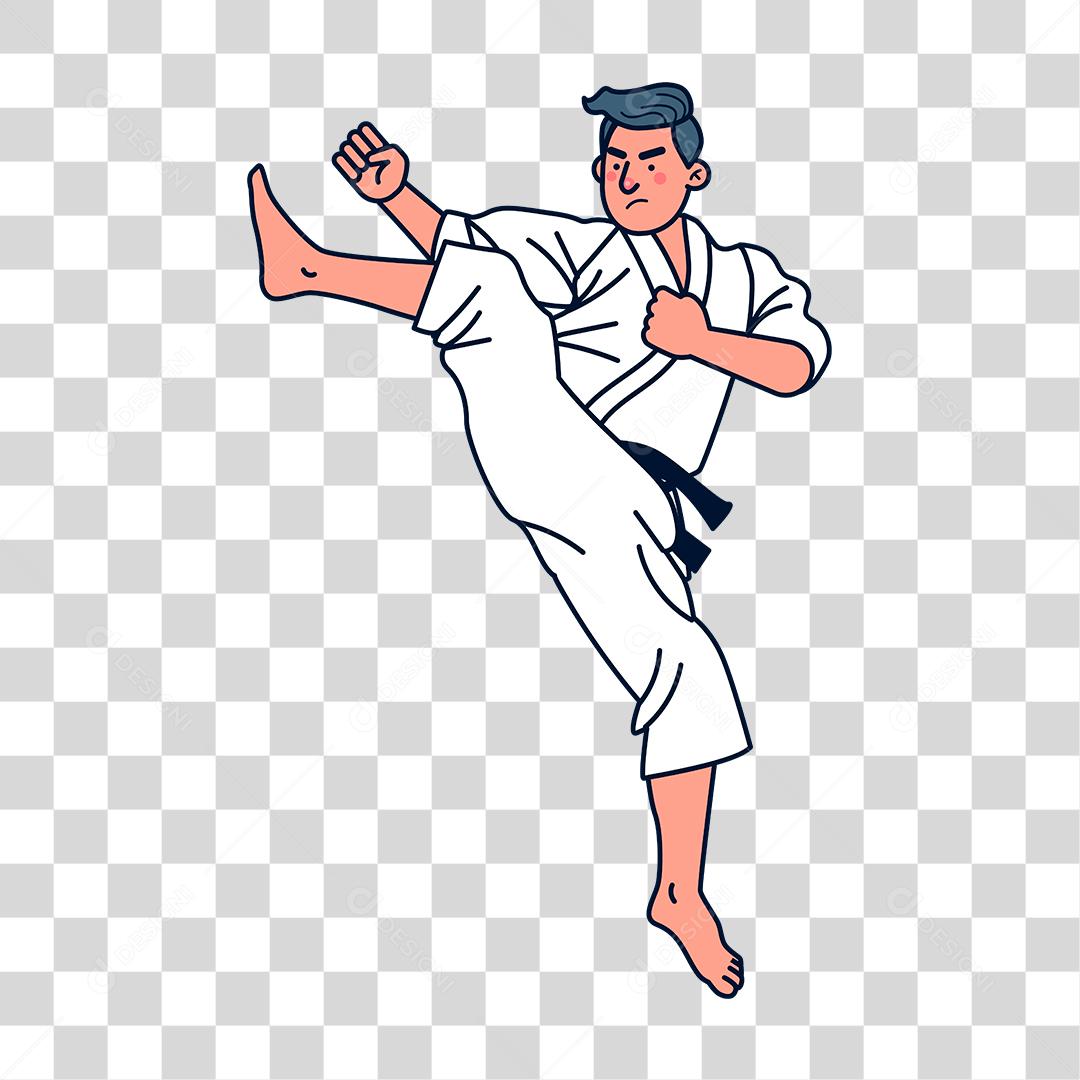 Desenho de homem lutador