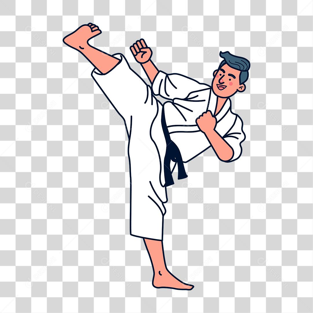 Desenho de homem lutador