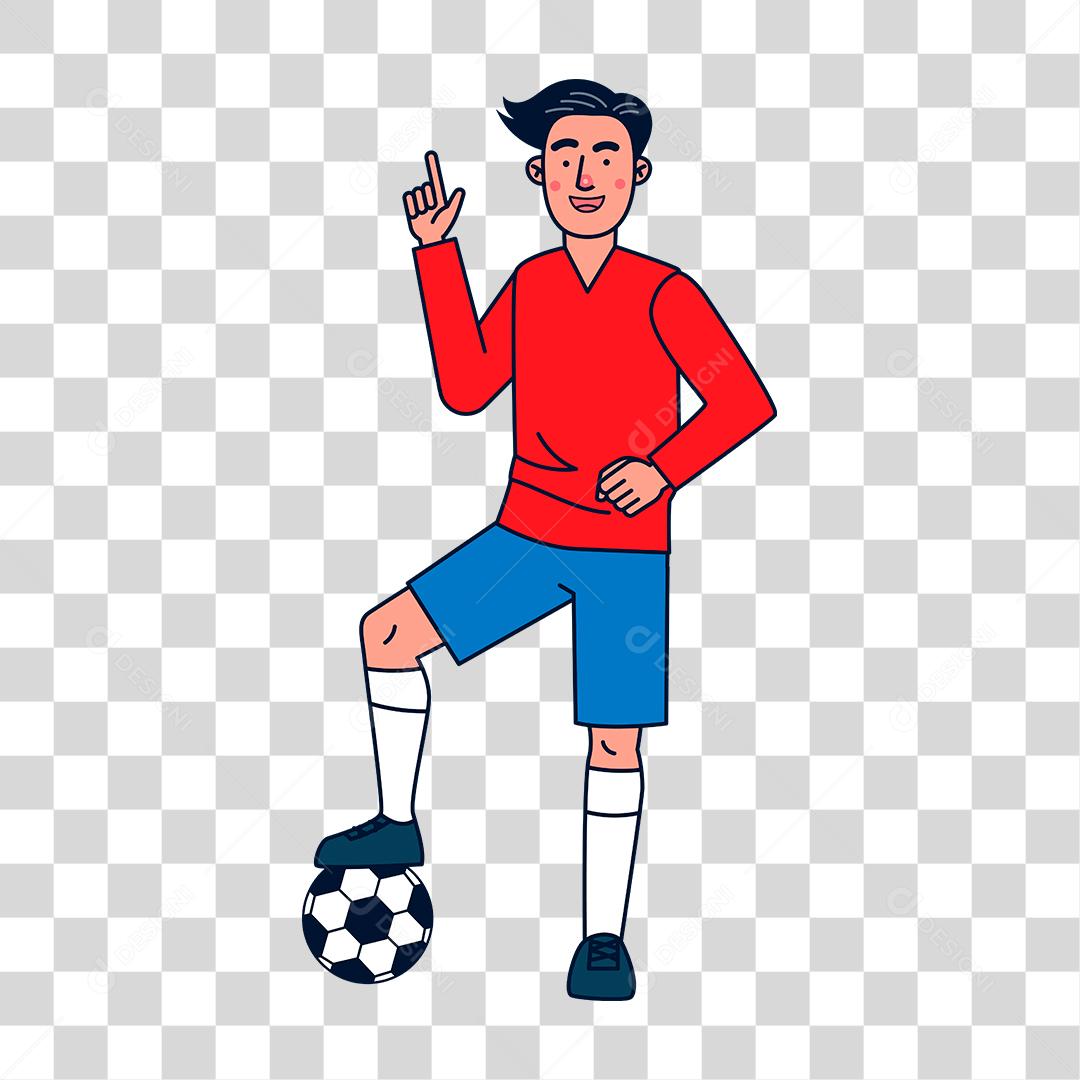 Soccer ball player man cartoon
