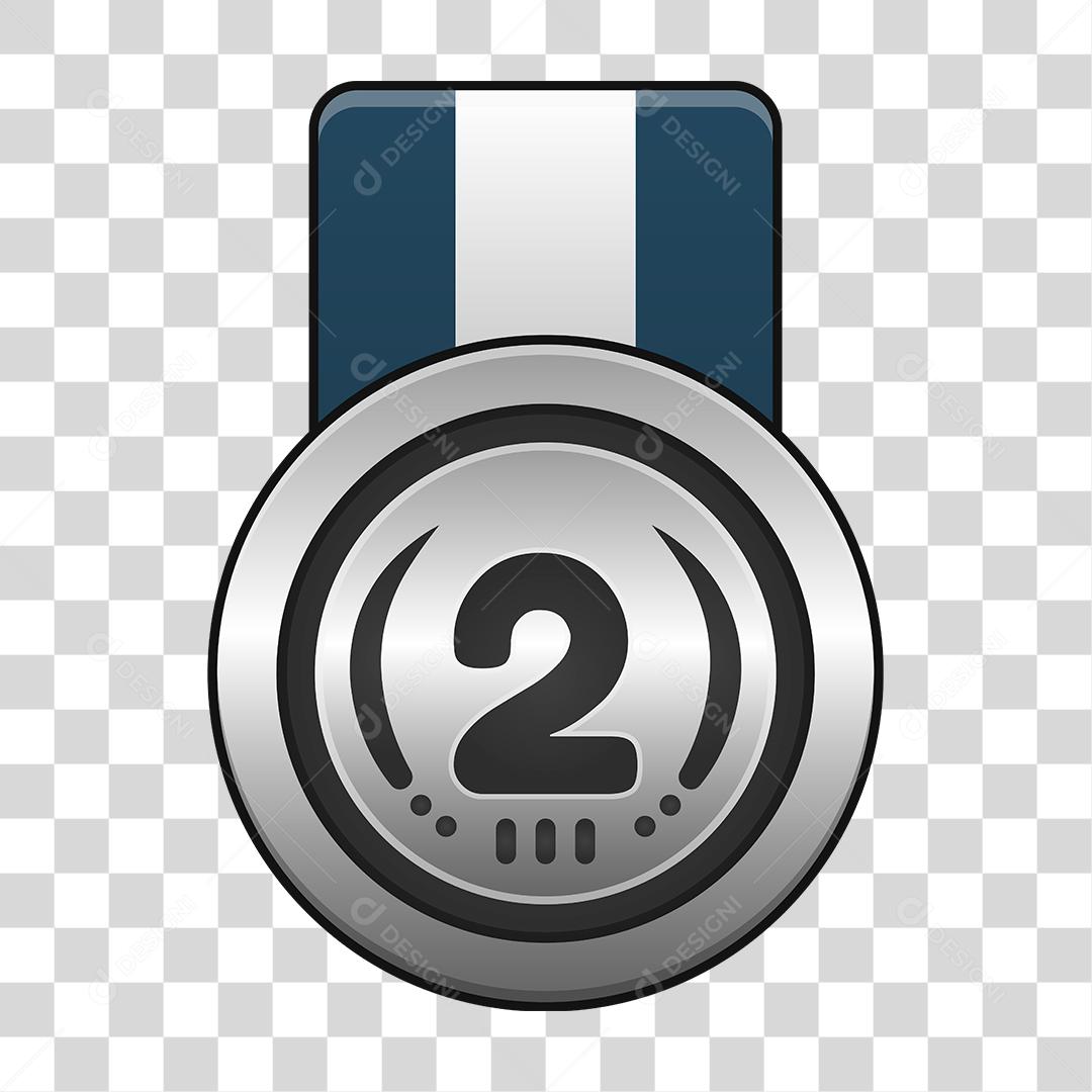 Desenho de medalha 2 lugar