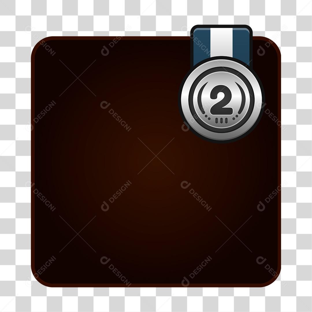 Desenho de medalha 2 lugar vip