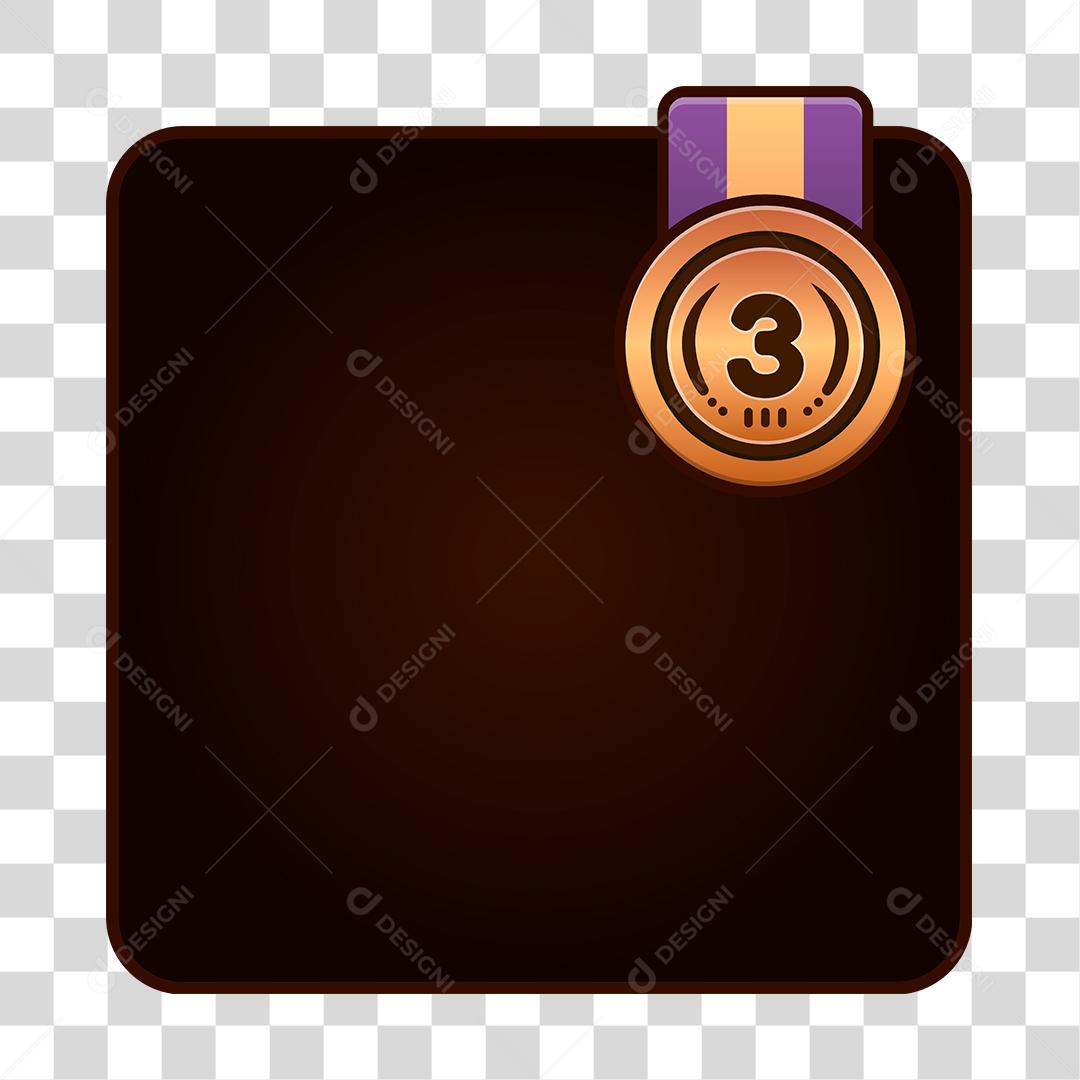 Desenho de medalha 3 lugar vip