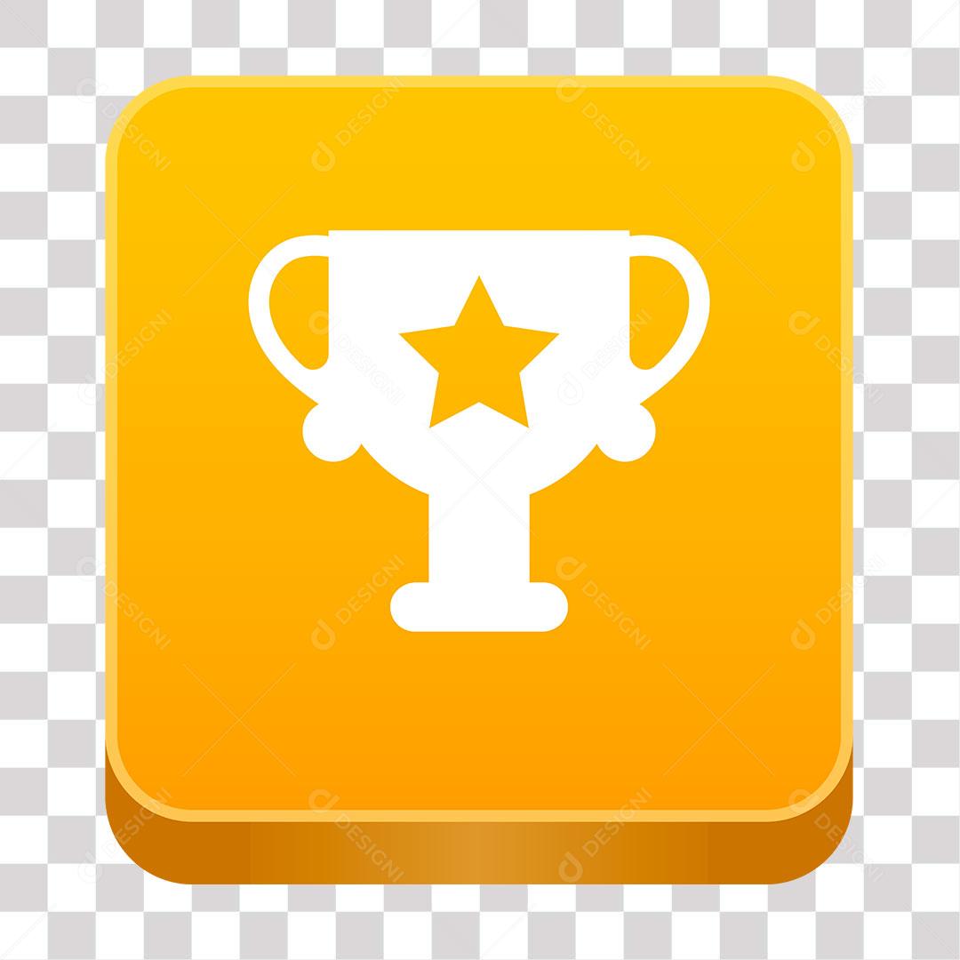 desenho de botão de troféus