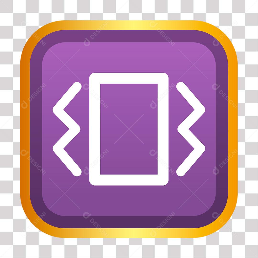 desenho de botão de vibrar