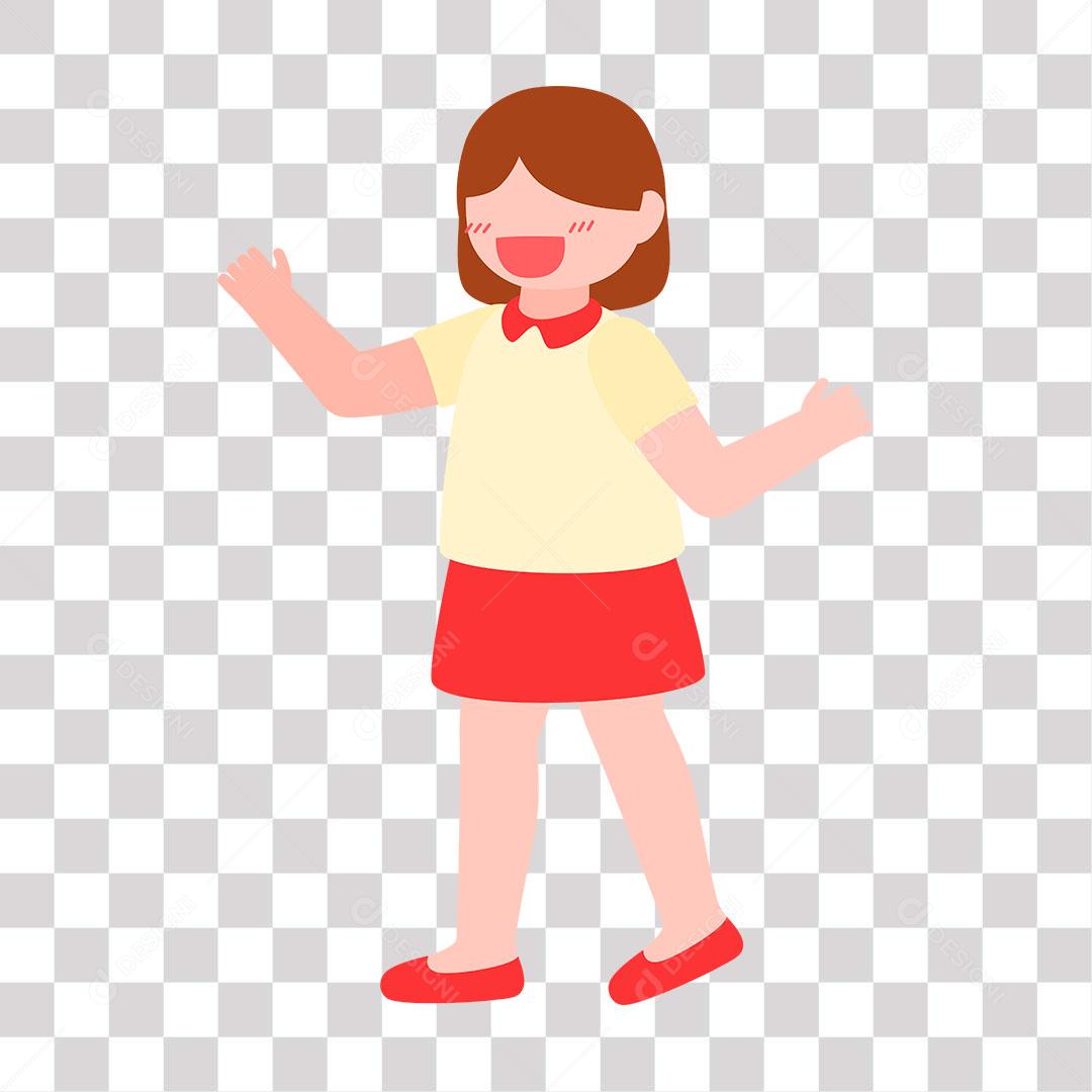 desenho de menina brincando