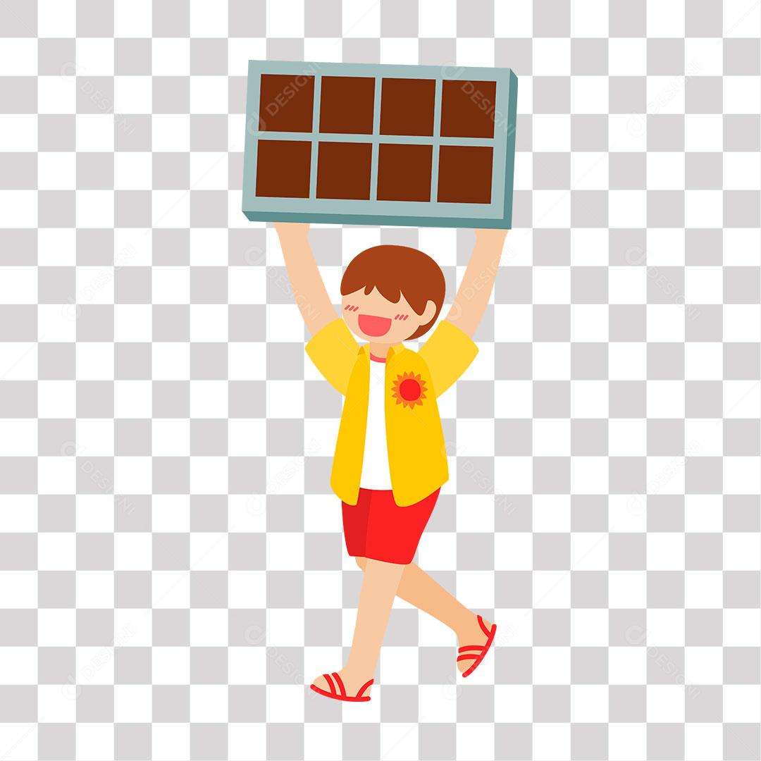 desenho de criança com placa levantada para o auto