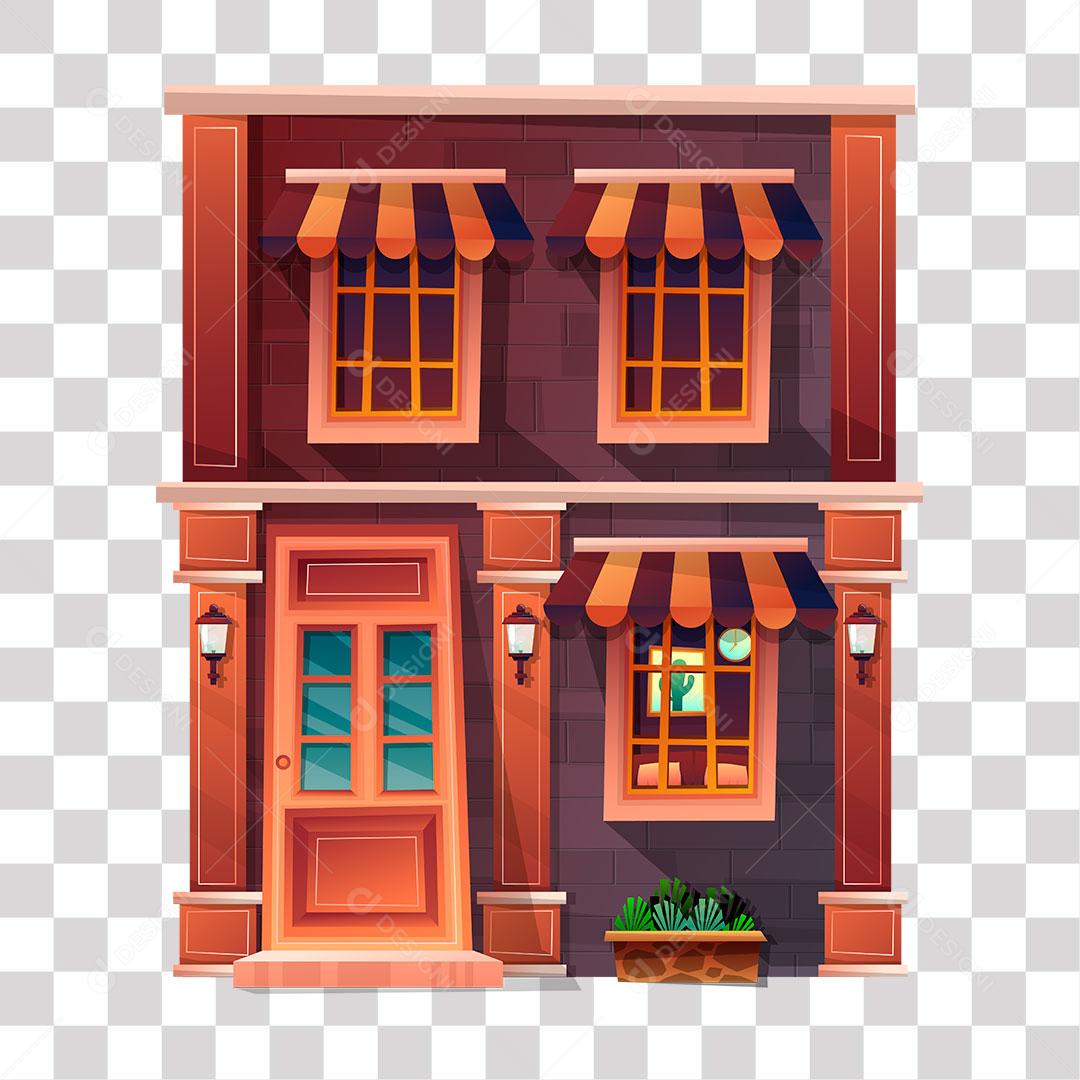 desenho de prédio com andares e varanda