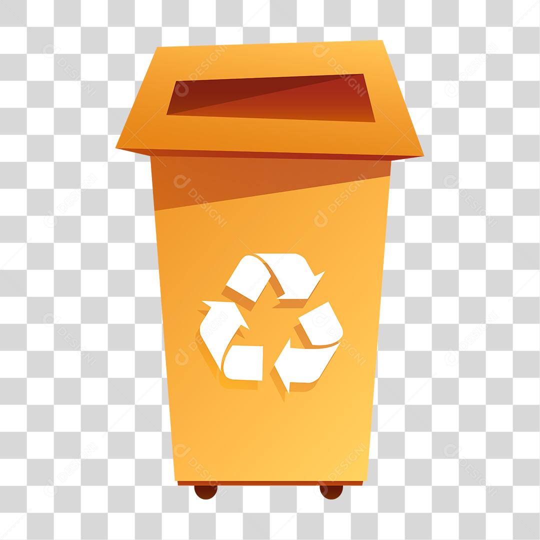 Desenho de lata de lixo reciclável