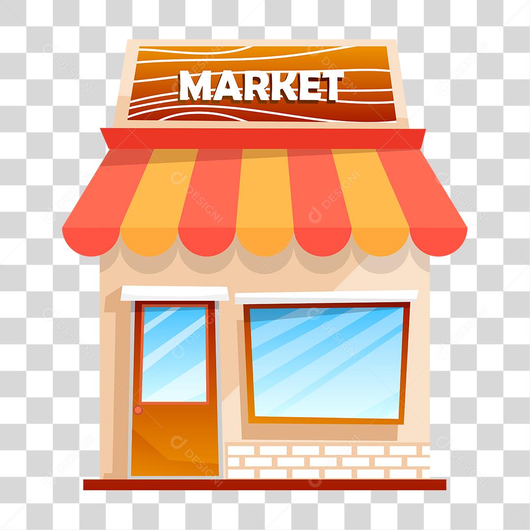 Desenho de uma loja de Market