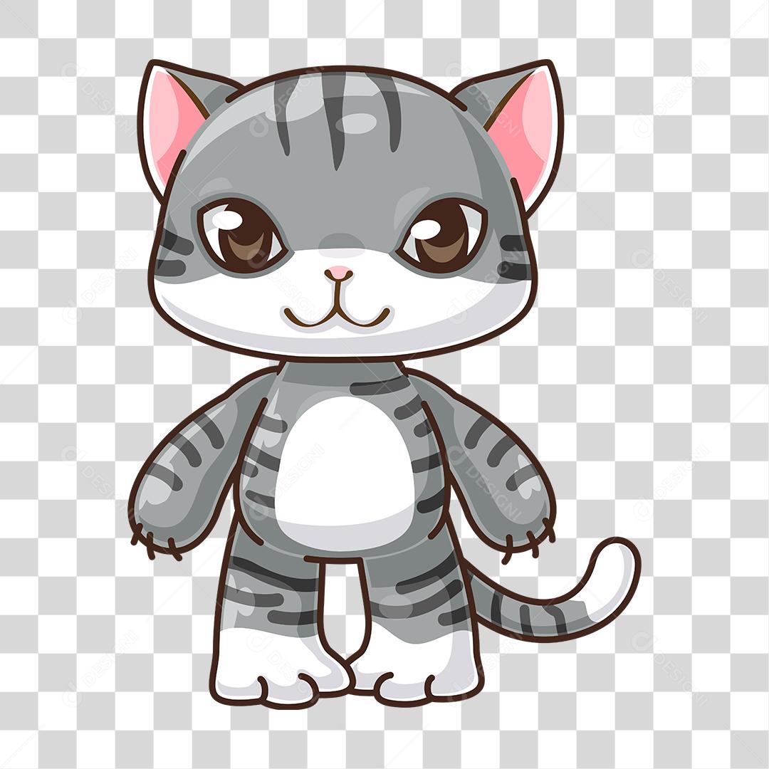 Desenho de gato animal domestico