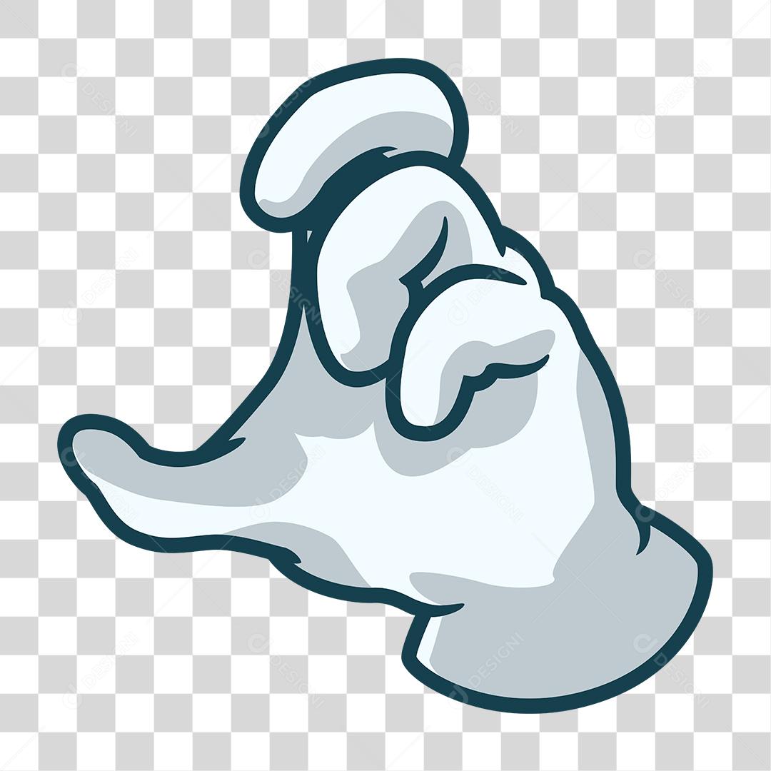 Desenho de luvas brancas