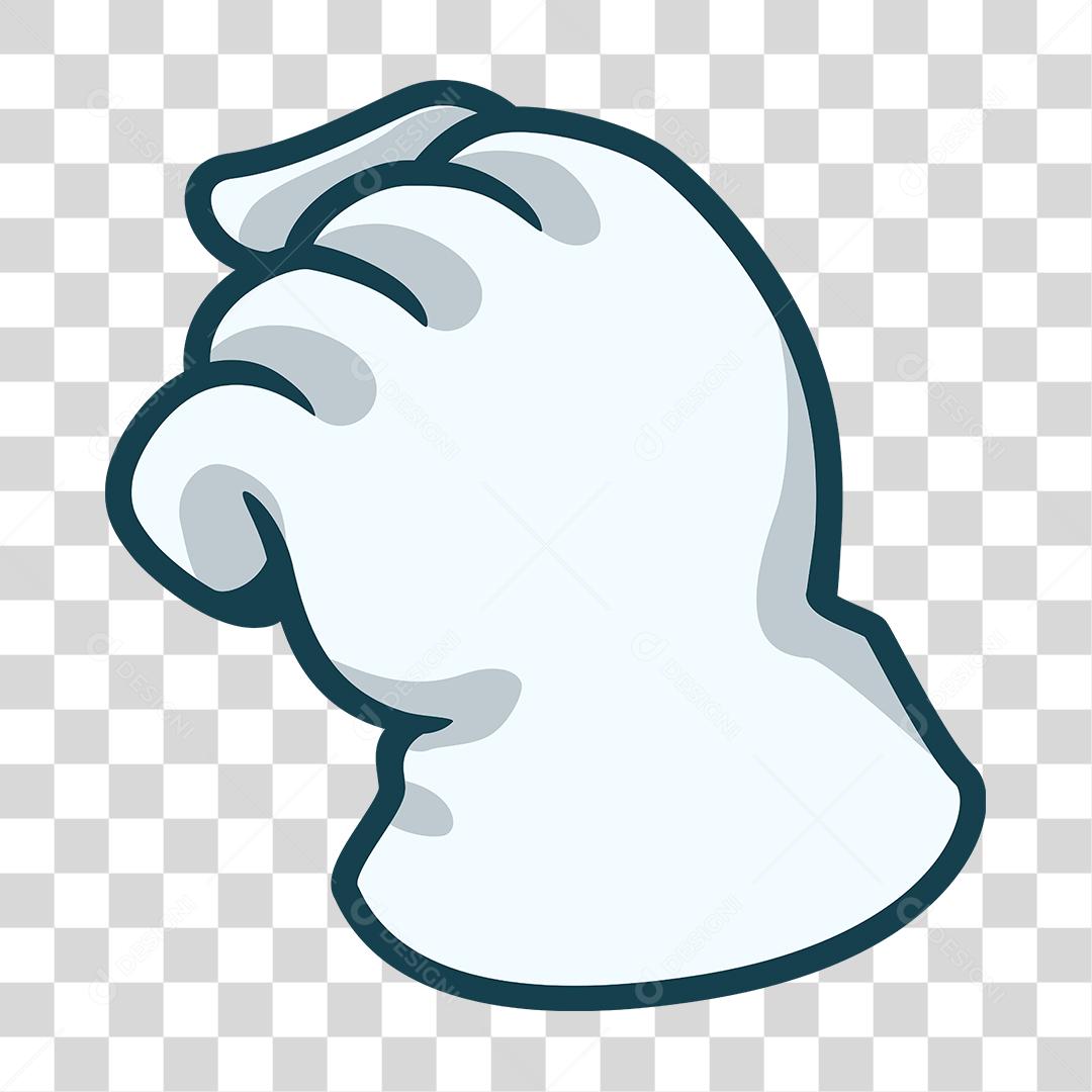 Desenho de luvas brancas