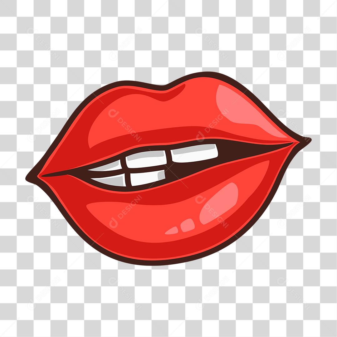 Desenho de lábios de pessoa