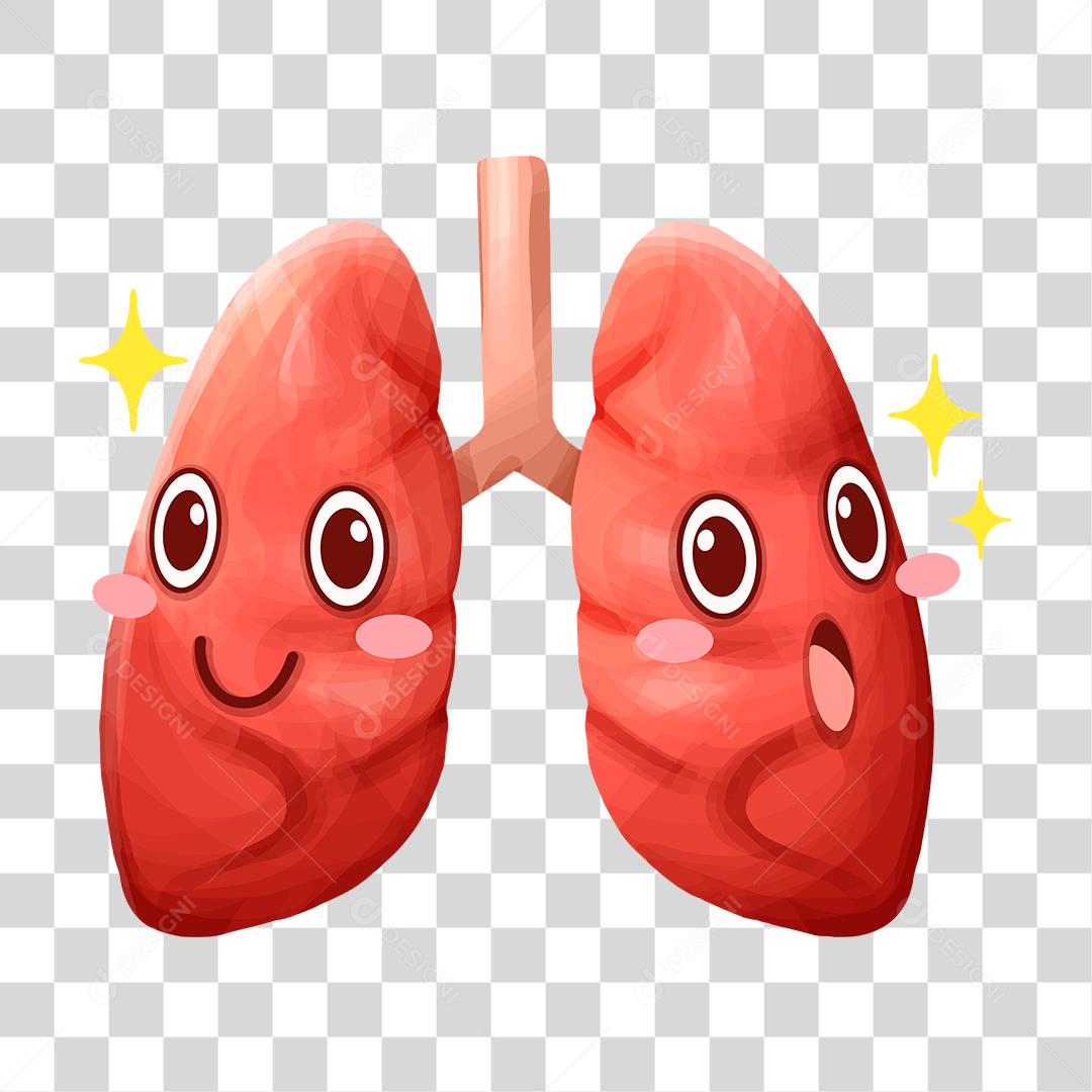 Desenho de pulmão saudável