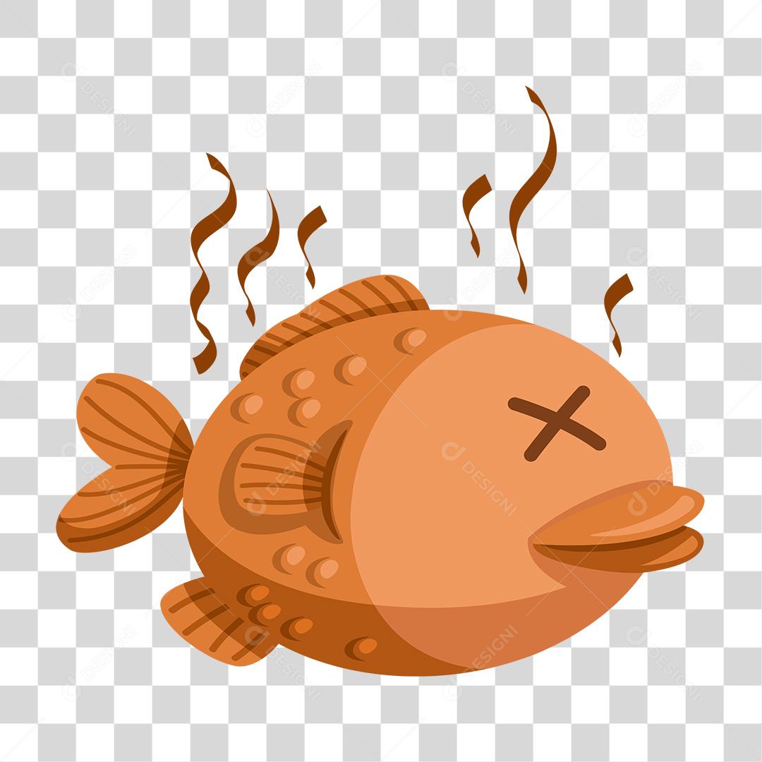 Desenho de peixe morto