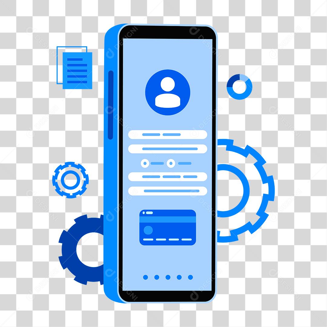 Desenho de celular configuração