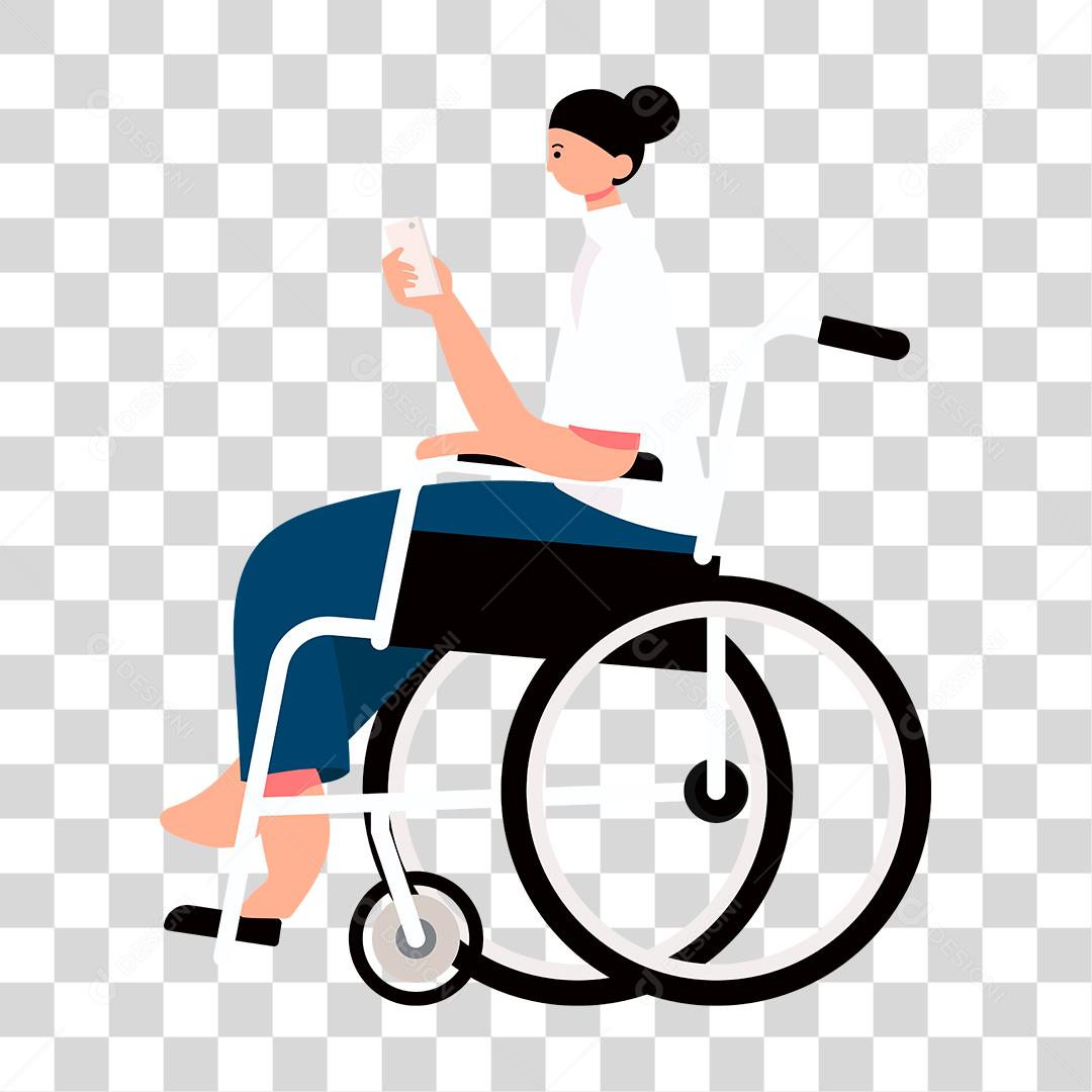 Desenho de mulher cadeirante
