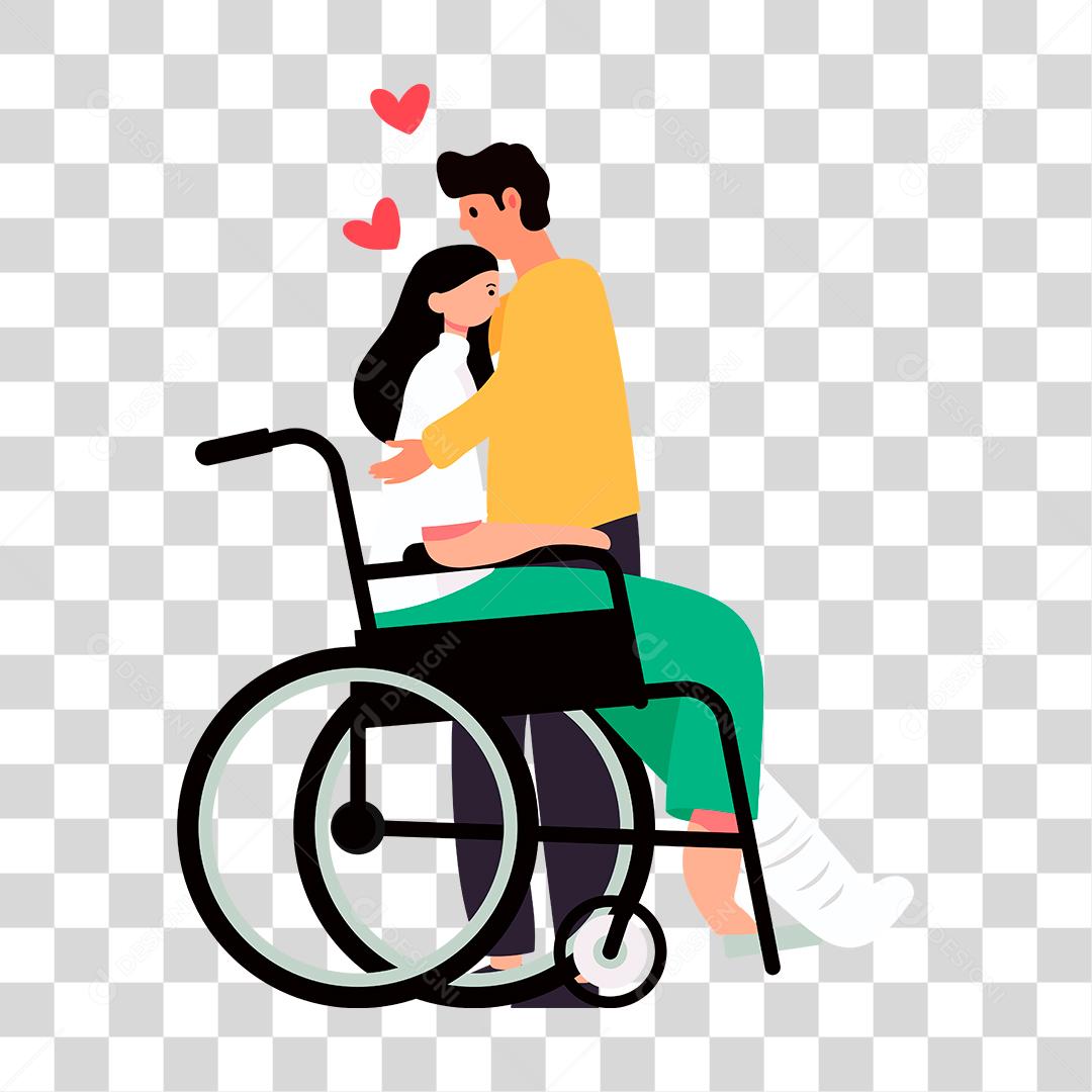 Desenho de mulher cadeira com seu namorado