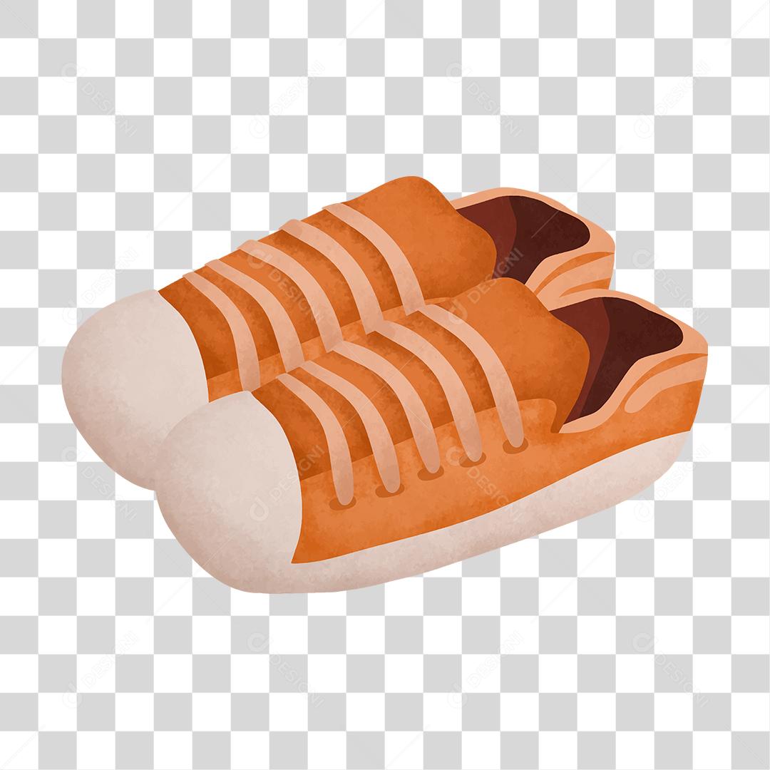 Desenho de tenis peça roupa