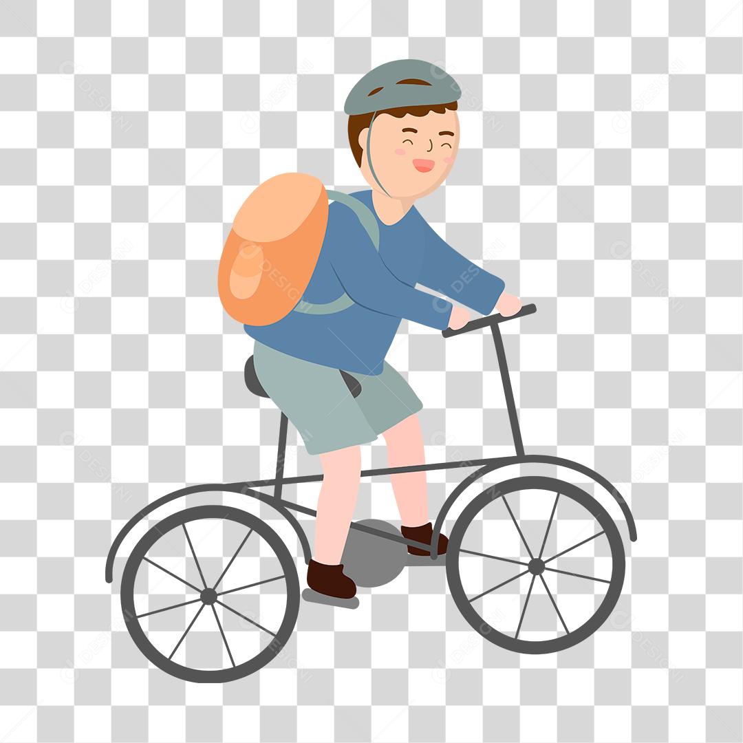 Desenho de homem ciclista